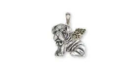 Bulldog Angel Pendant Jewelry Sterling Silver Handmade Dog Pendant BD29-AP