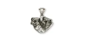 Bulldog Pendant Jewelry Sterling Silver Handmade Dog Pendant BD11-P