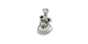 Bulldog Pendant Jewelry Sterling Silver Handmade Dog Pendant BD12-P