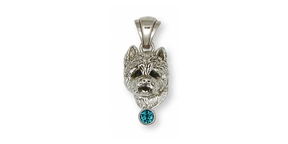 Cairn Terrier Pendant Jewelry Sterling Silver Handmade Dog Pendant CNTBY-SP