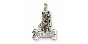 Cairn Terrier Pendant Jewelry Sterling Silver Handmade Dog Pendant CNWT25-BNP