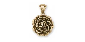 Carnation Pendant Jewelry 14k Gold Handmade Flower Pendant CN2-PG