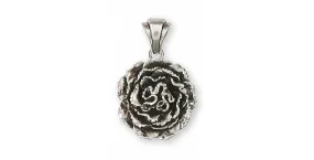 Carnation Pendant Jewelry Sterling Silver Handmade Flower Pendant CN2-P