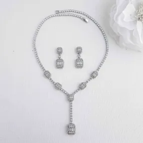 Classic Necklace Set with Earrings for Wedding-Edith