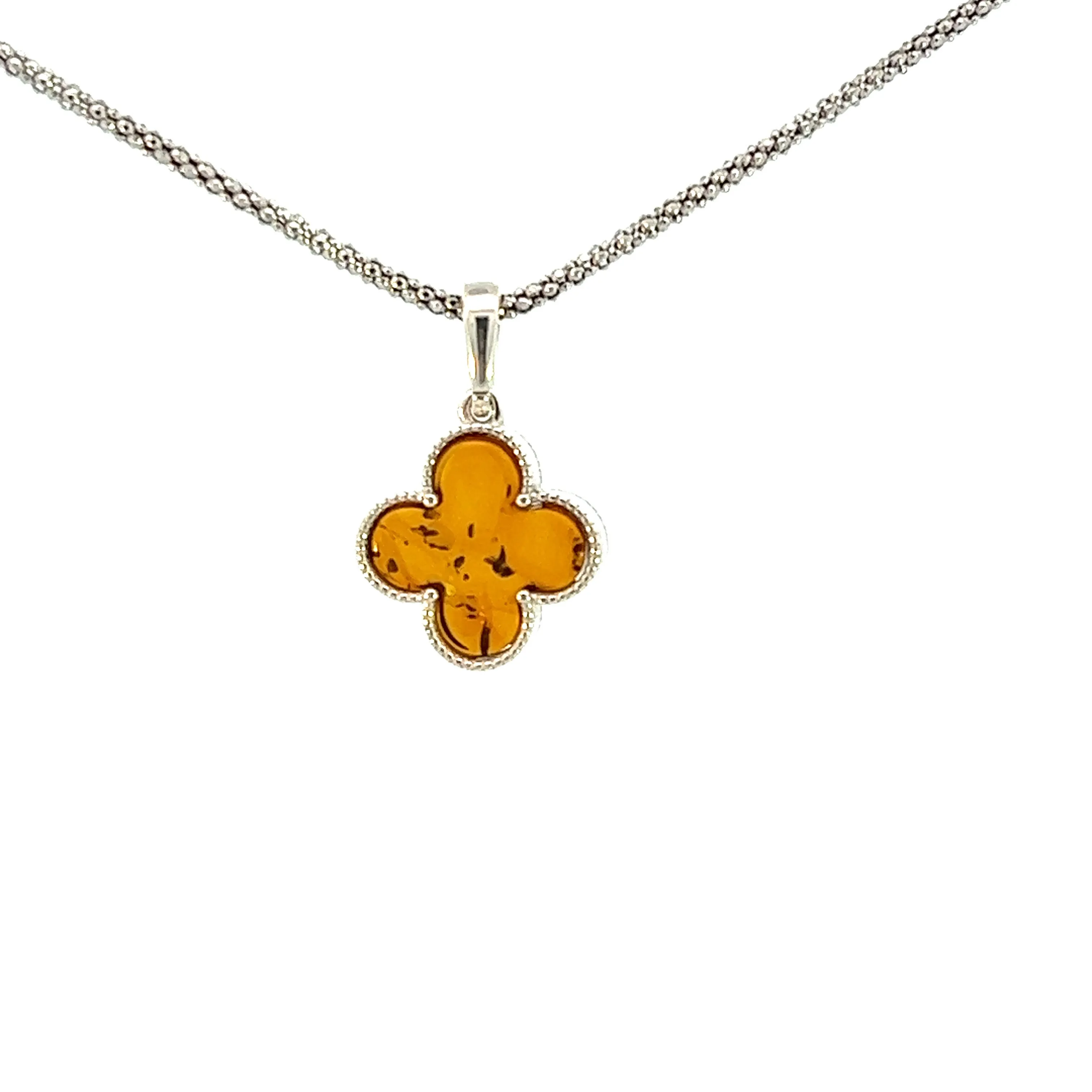 Clover Amber Pendant