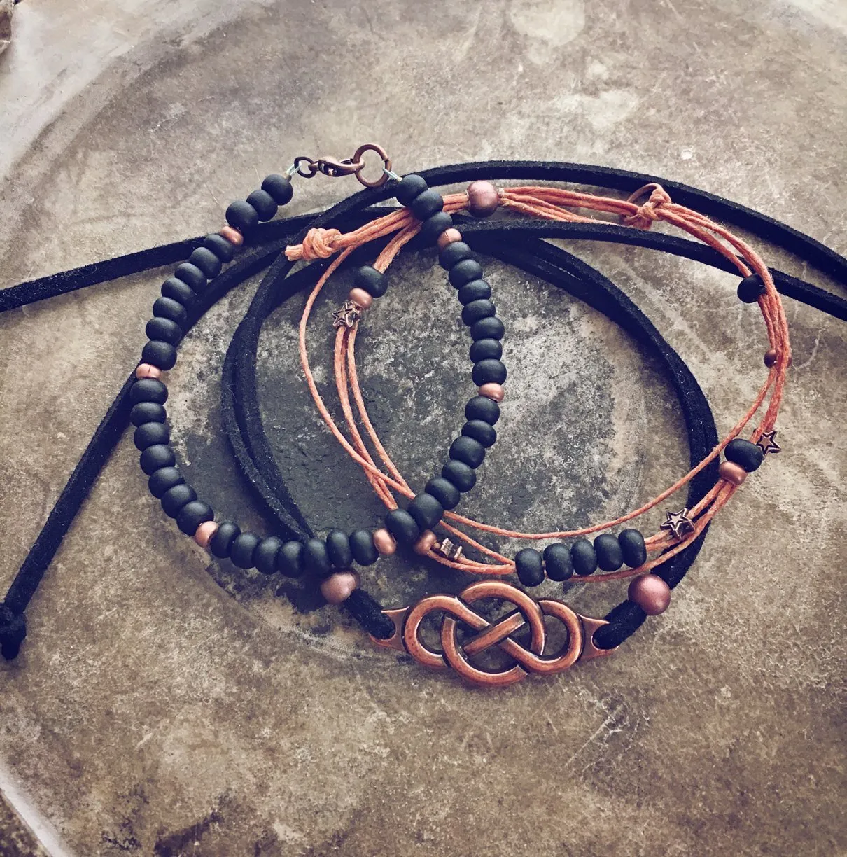 copper celtic beachy bracelet style pack