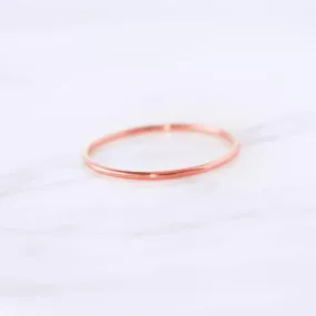 Dainty Rose Gold Filled Stacking Ring 1mm