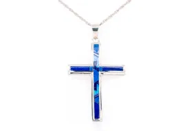 David Rosales Blue Sky Cross Pendant