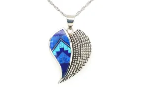 David Rosales Half Heart Blue Sky Pendant