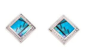 David Rosales Stardust Square Earrings