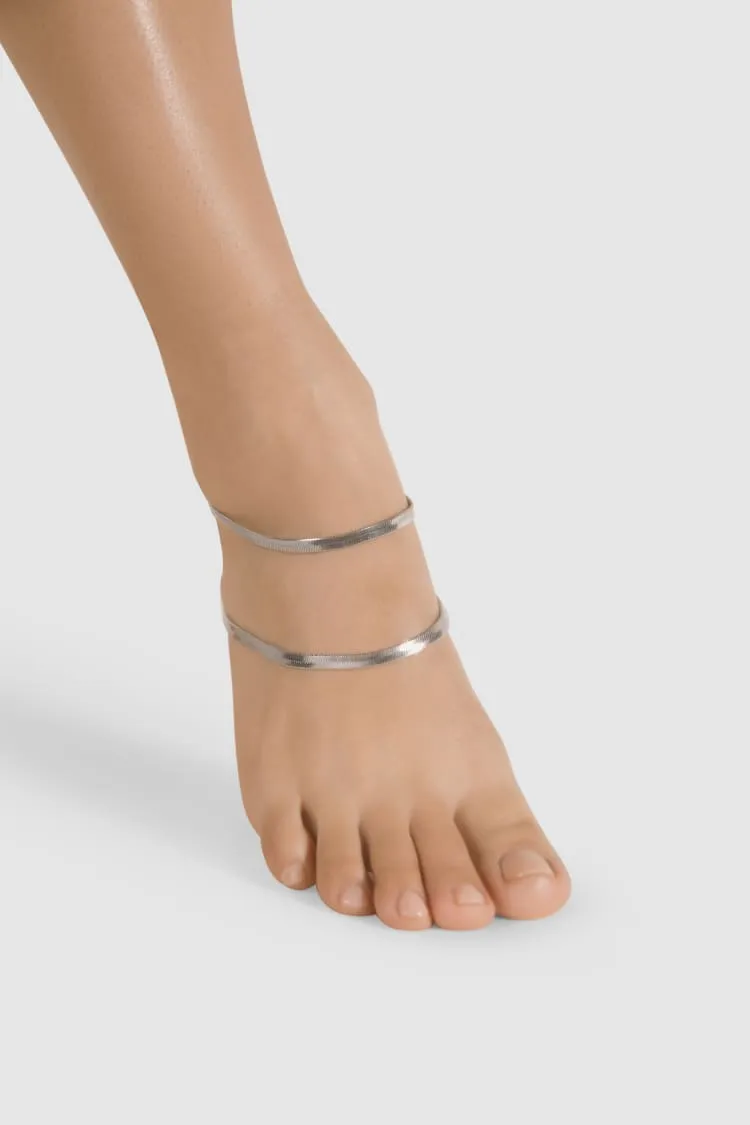 Design silver ankle bracelet