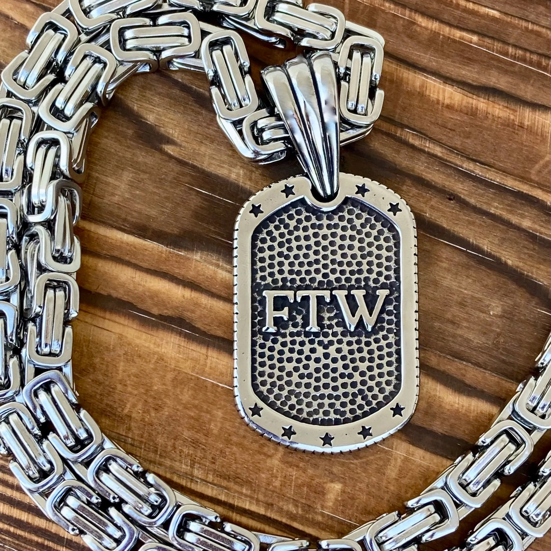 Dog Tag - FTW Pendant - Necklace (478)