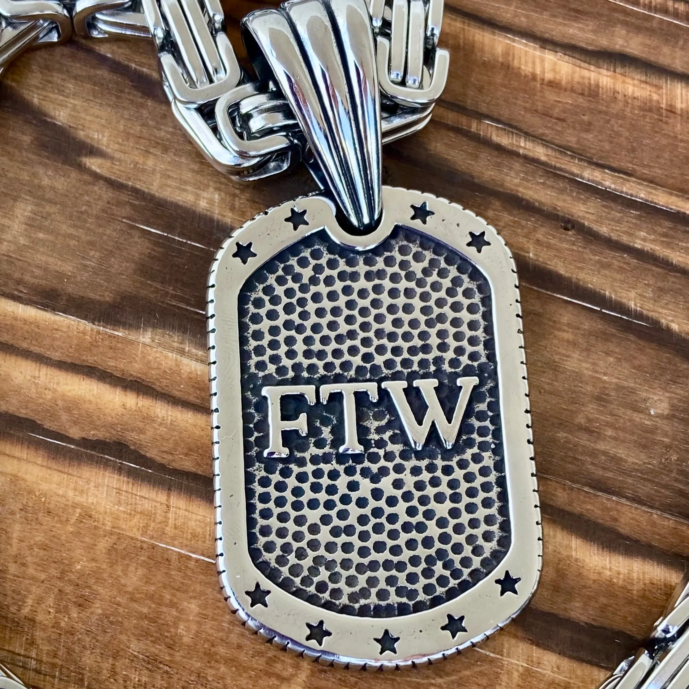 Dog Tag - FTW Pendant - Necklace (478)