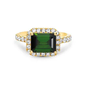 Emerald Cut Tourmaline Ring