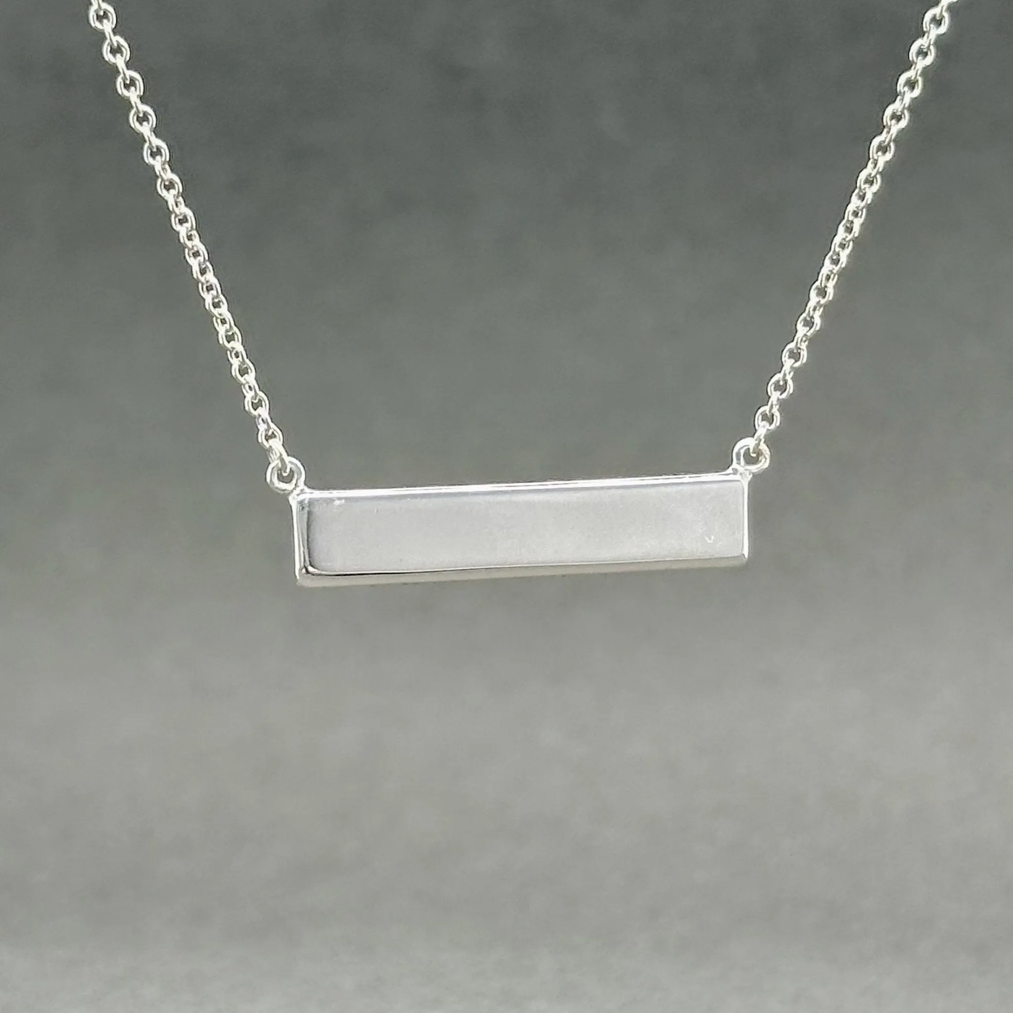 Estate Tiffany & Co. SS Notes Bar Pendant Necklace