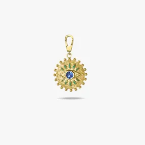 Evil Eye Charm Necklace | 14K Solid Gold