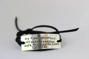 Firefighter Wife/Girlfriend Wrap Bracelet