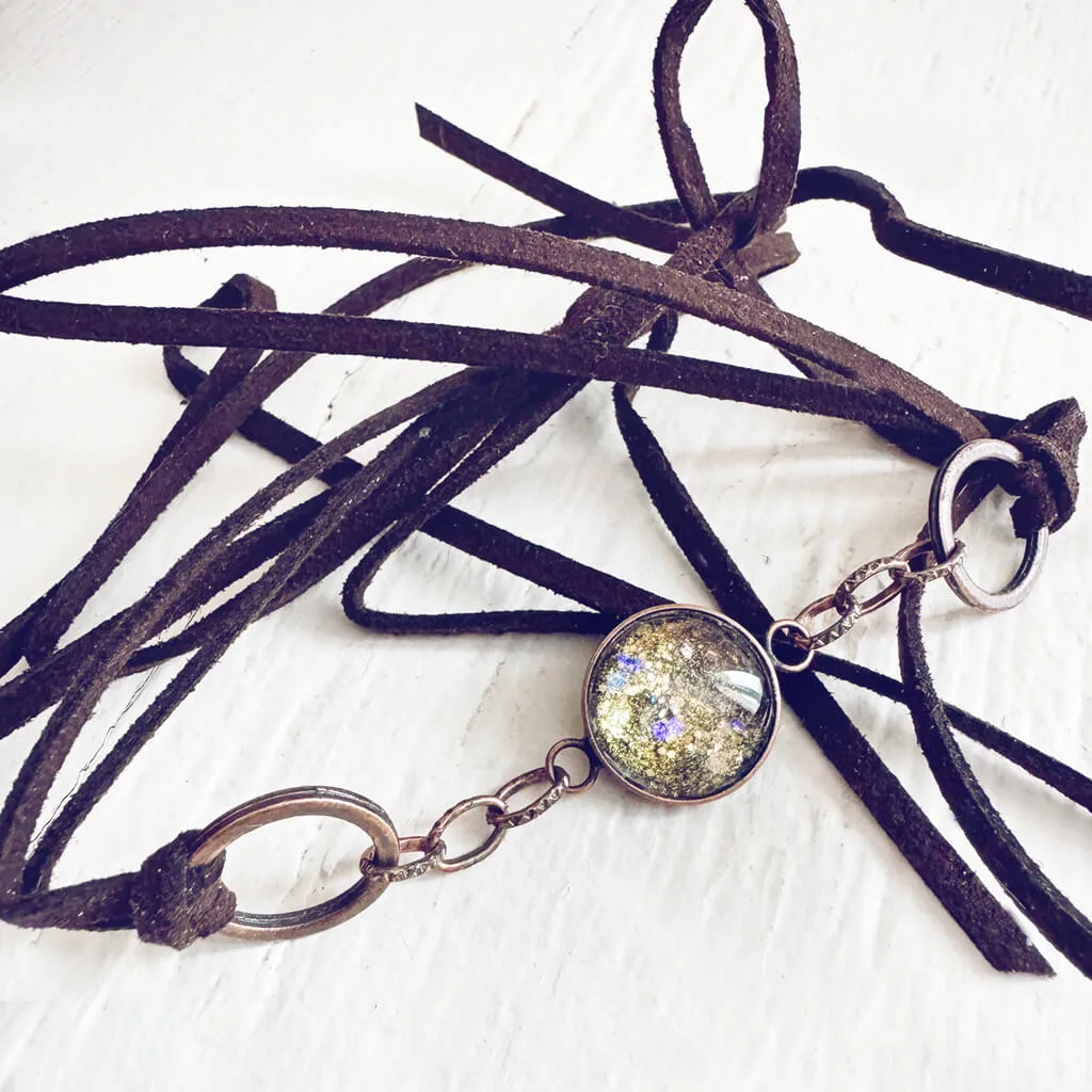 galaxy // sparkly celestial choker necklace / wrap bracelet