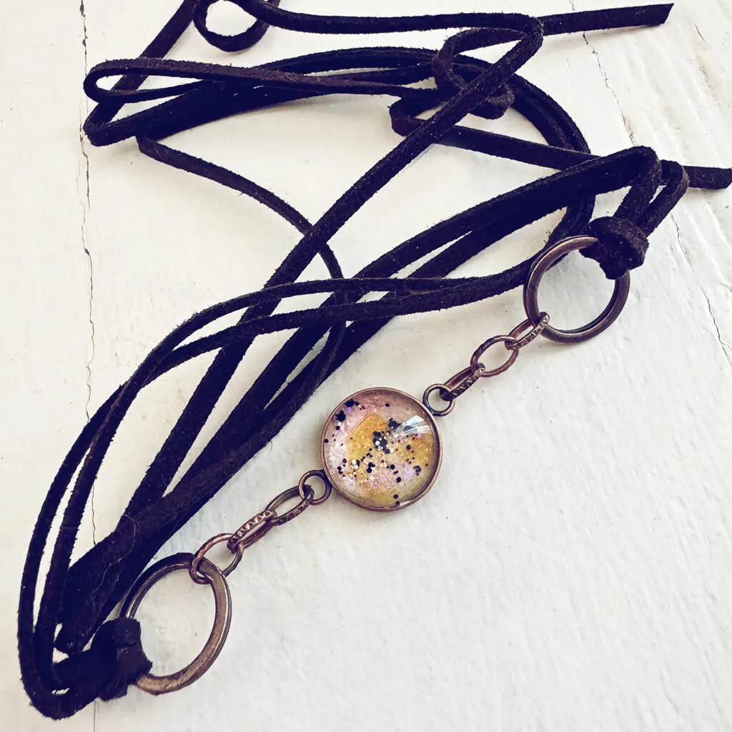 galaxy // sparkly celestial choker necklace / wrap bracelet