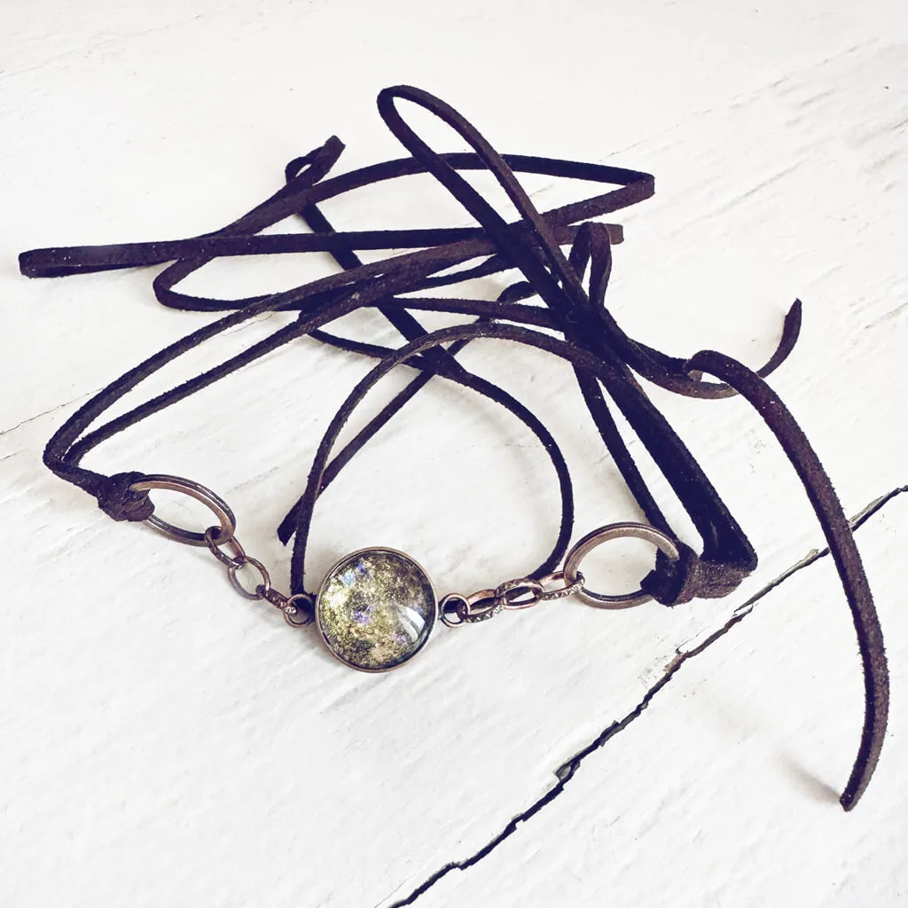 galaxy // sparkly celestial choker necklace / wrap bracelet