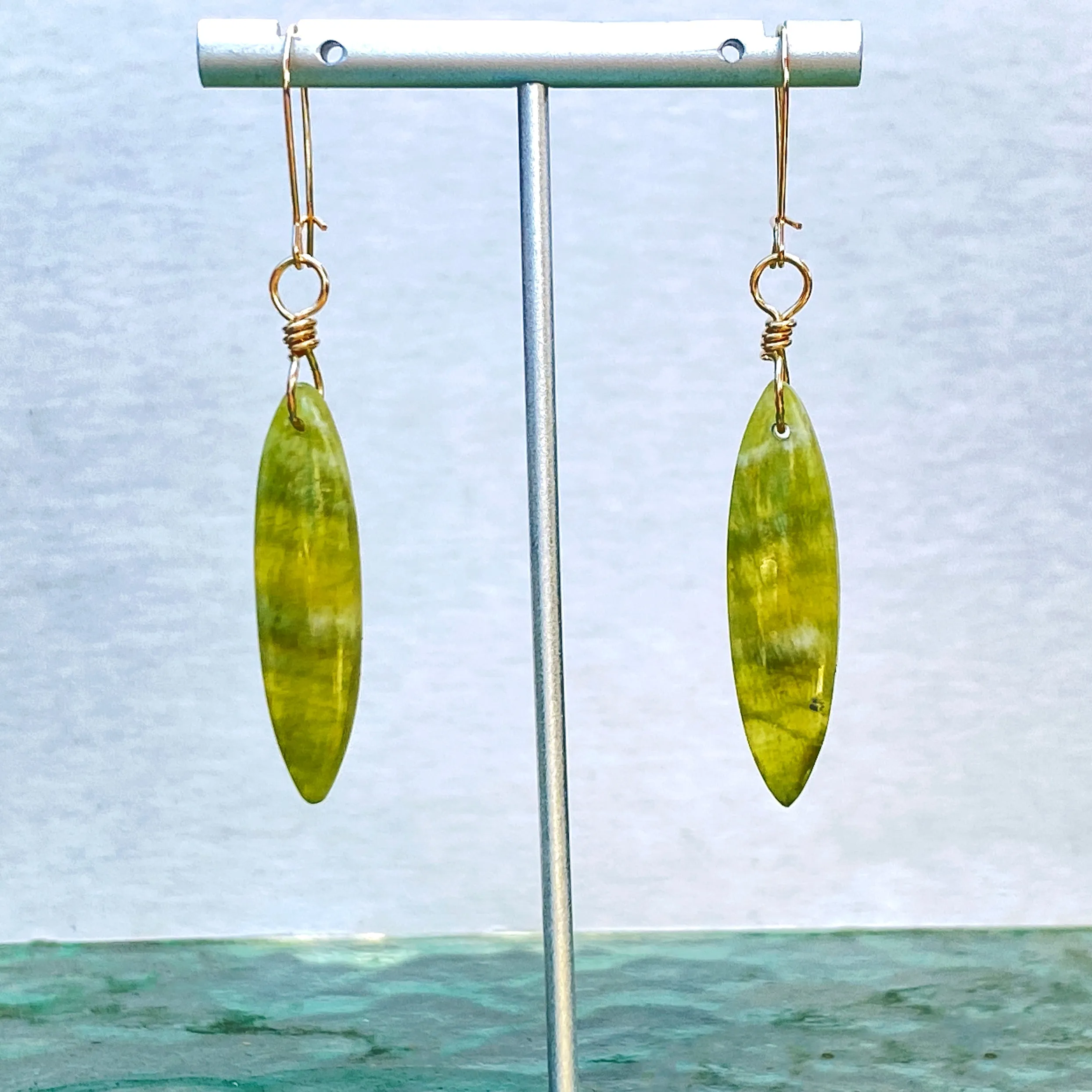 Genuine Peridot gemstone Earrings