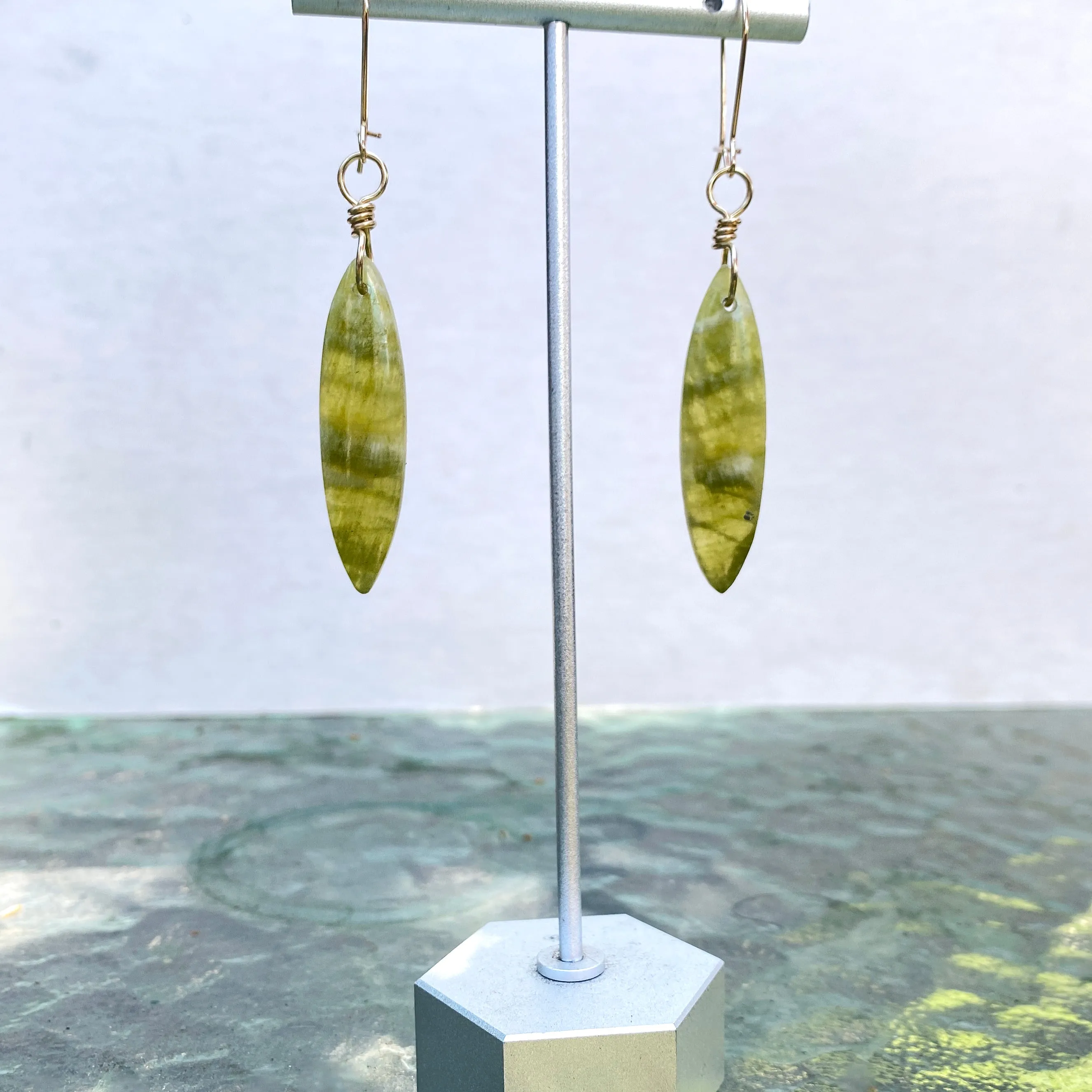 Genuine Peridot gemstone Earrings