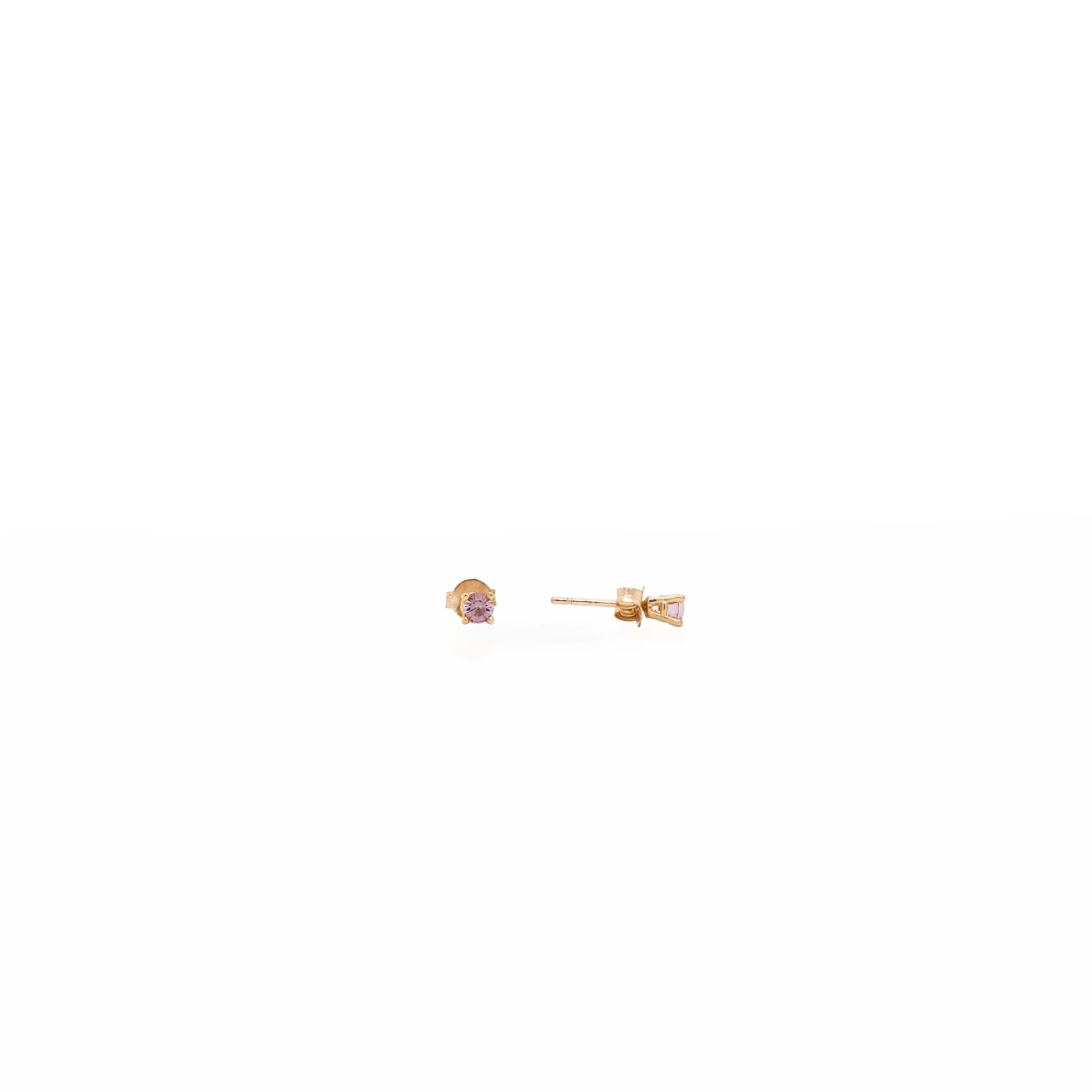 Gold Birthstone Stud Earrings