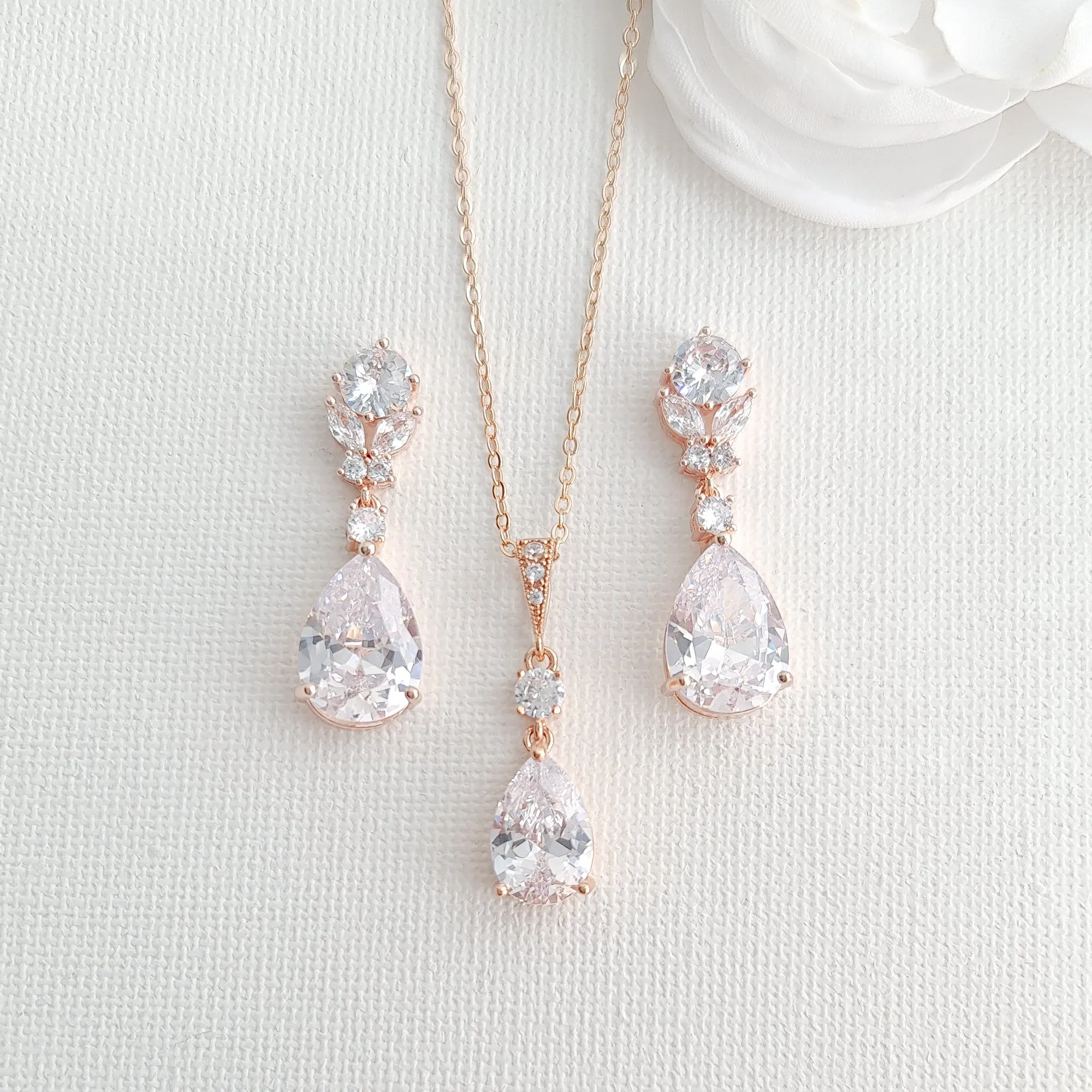 Gold Crystal Jewelry Set-Mary