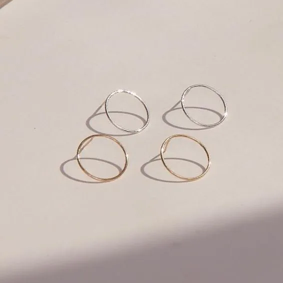 Gold Forward Facing Hoops