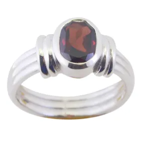 Handcrafted Gemstones Garnet Sterling Silver Rings Arabic Jewelry