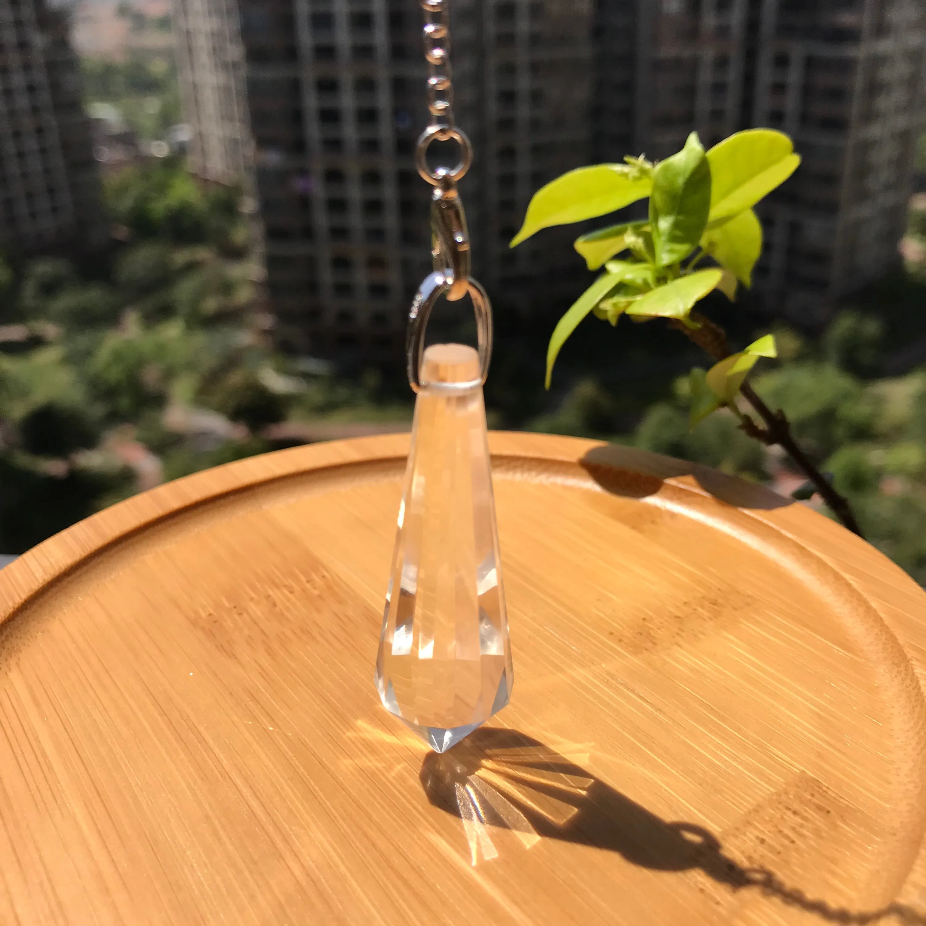 Handmade Beautiful Faceted Clear Quartz Pendulum | Crown Chakra Healing | Pendants Necklace