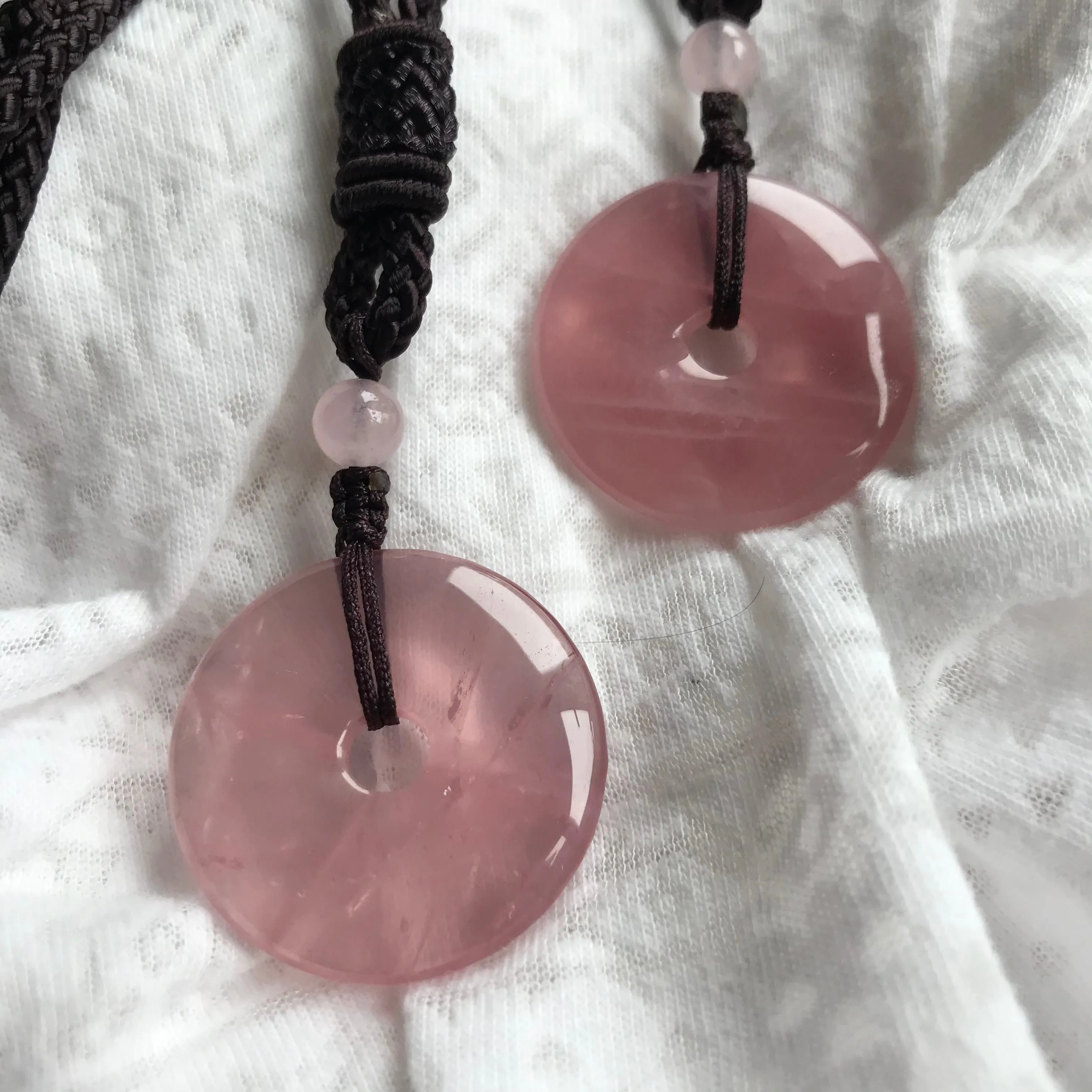 High Quality Rose Quartz Amulet Pendant Necklace| Handmade Healing Crystal Heart Chakra Jewelry