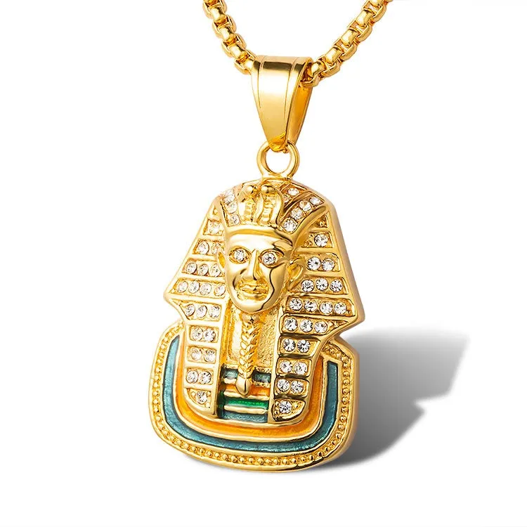 Iced Egyptian Pharaohst Enamel  Pendant