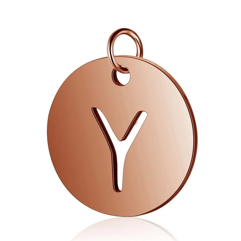 Initial Pendant Rose Gold (A-Z)