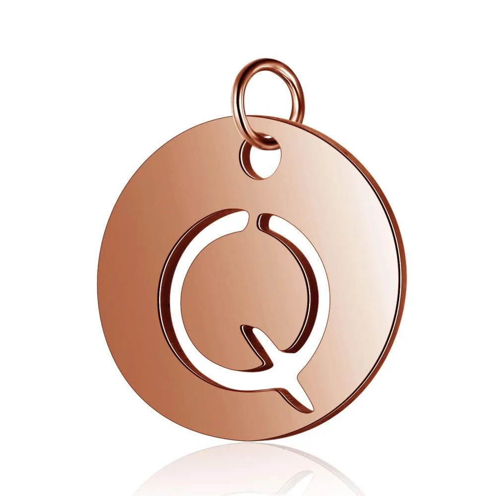 Initial Pendant Rose Gold (A-Z)