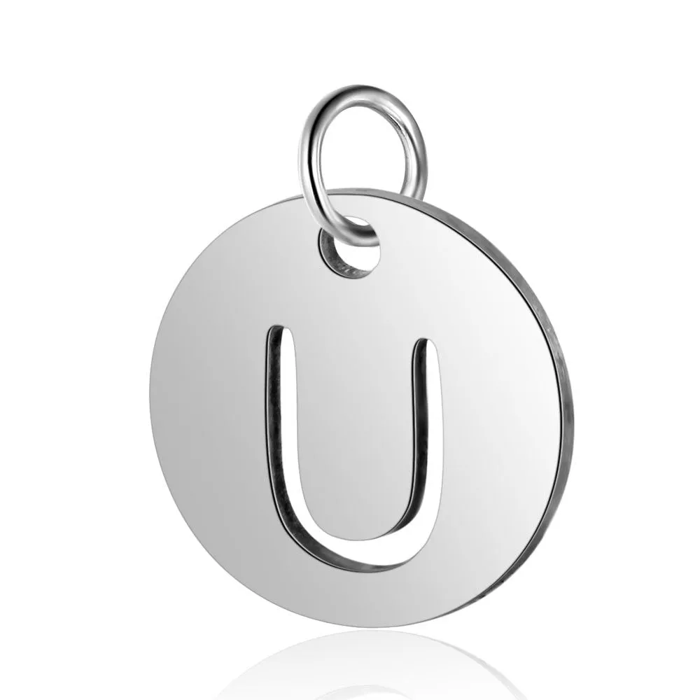 Initial Pendant Silver (A-F)