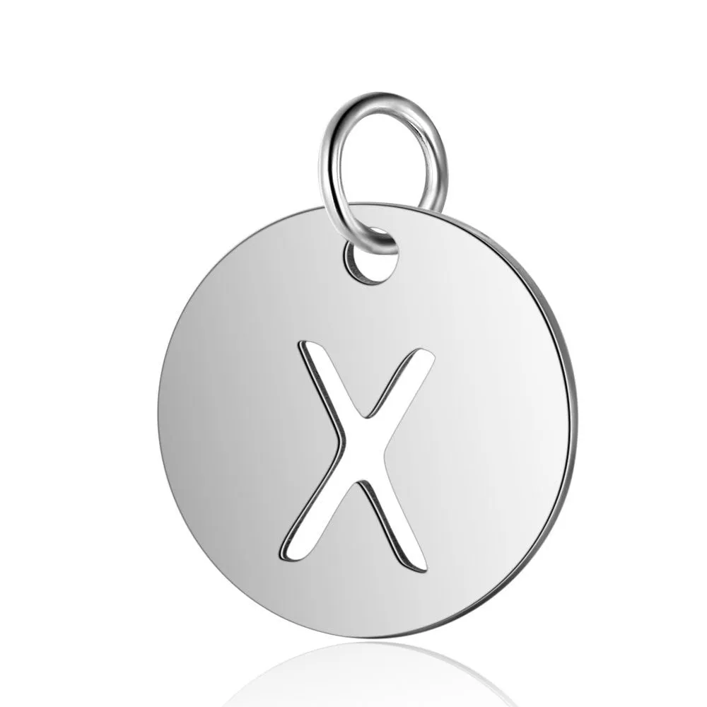 Initial Pendant Silver (A-F)