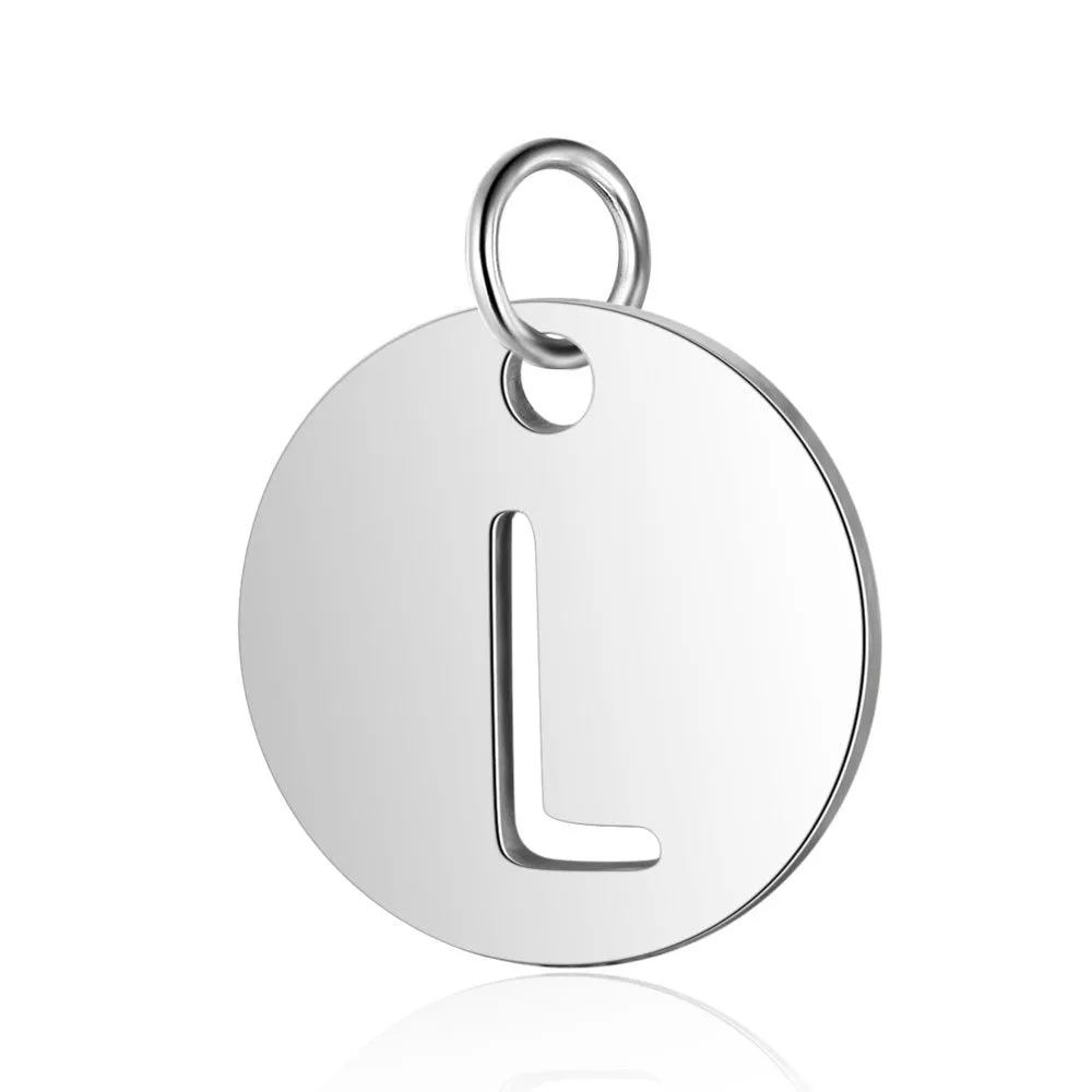 Initial Pendant Silver (A-F)