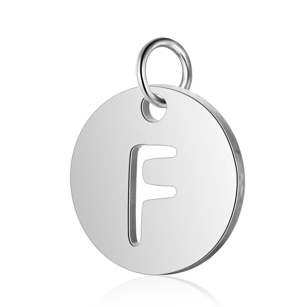 Initial Pendant Silver (A-F)