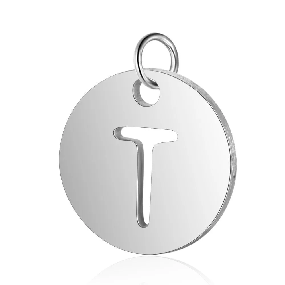 Initial Pendant Silver (A-F)