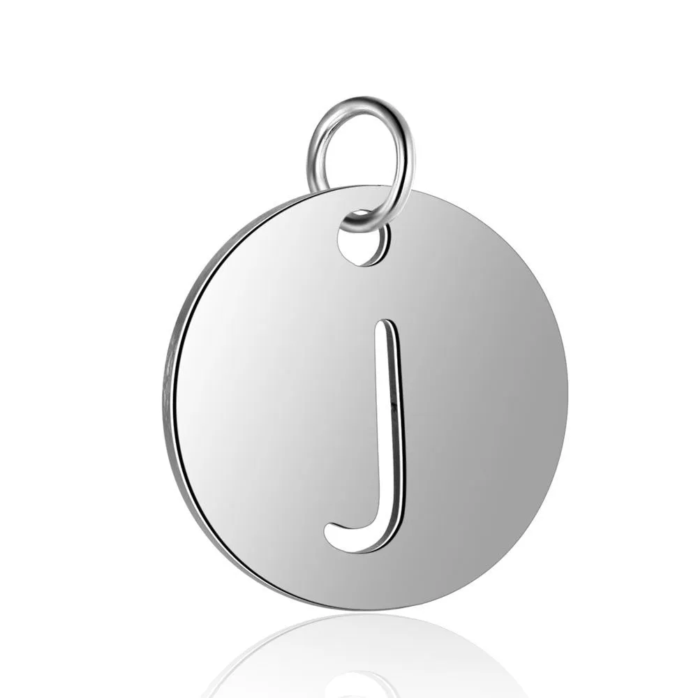 Initial Pendant Silver (A-F)