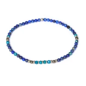 Intuition Lapis Lazuli and Apatite Delicate Anklet