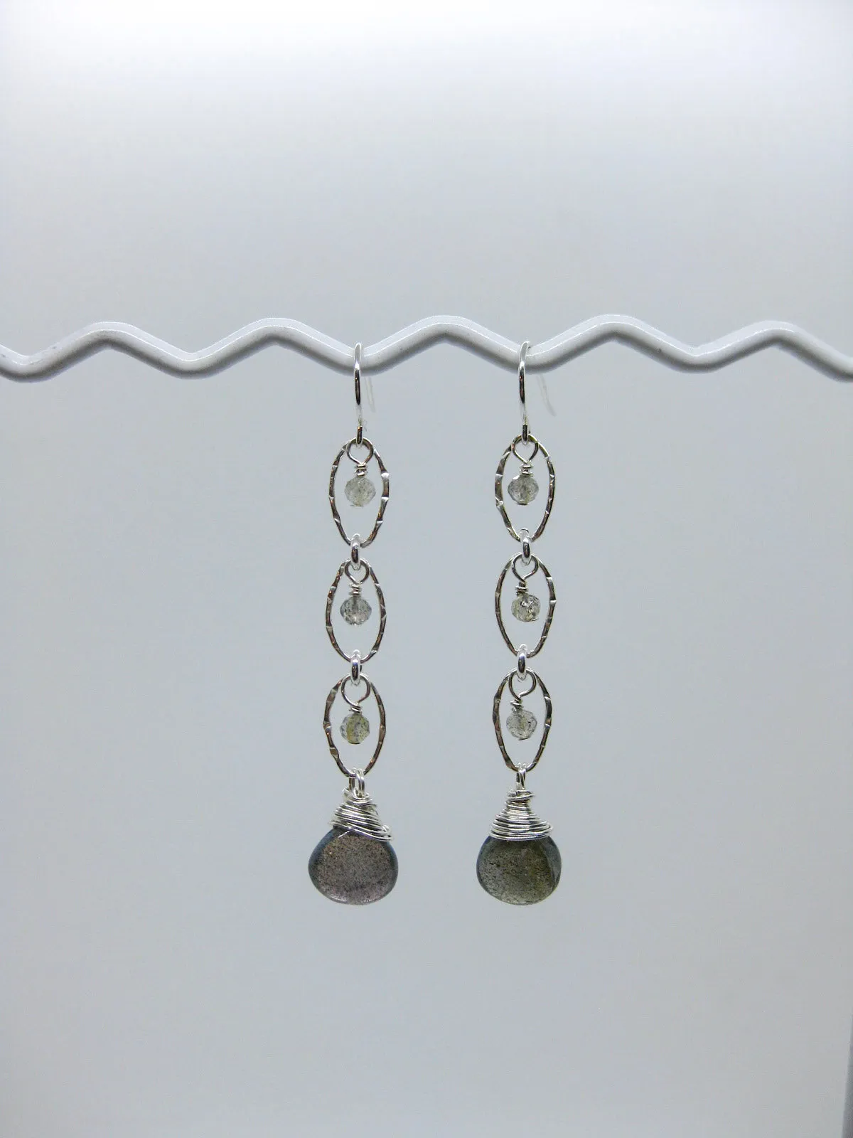 Lilac: Labradorite Earrings - e580