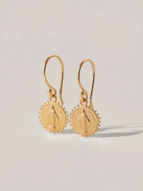 Maria Medallion Charm Earrings