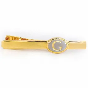 Men's Initial Tie Bar in Brass with 22K Gold Plate (1 Initial) of Trendolla