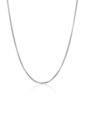 Men's Silver Box Chain Necklace