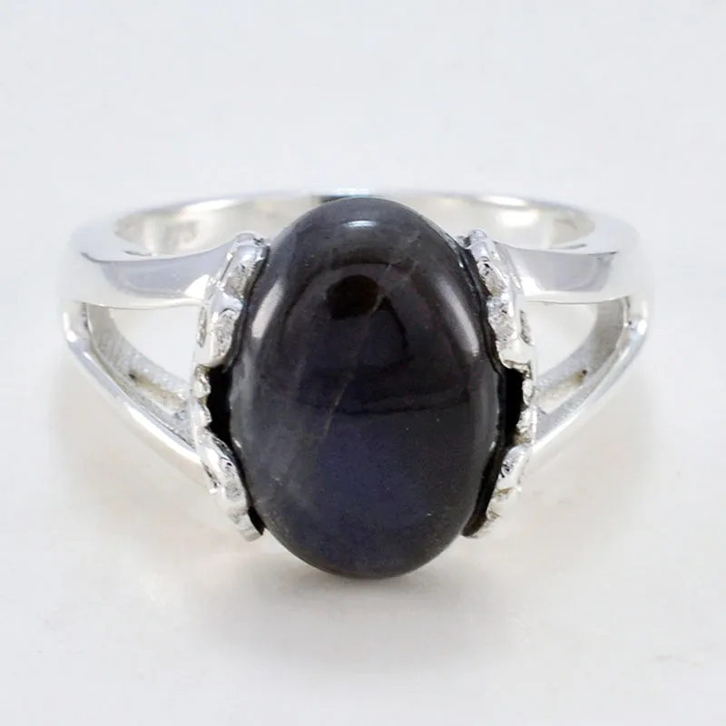 Mesmeric Gemstone Labradorite Sterling Silver Rings Phoenix Jewelry