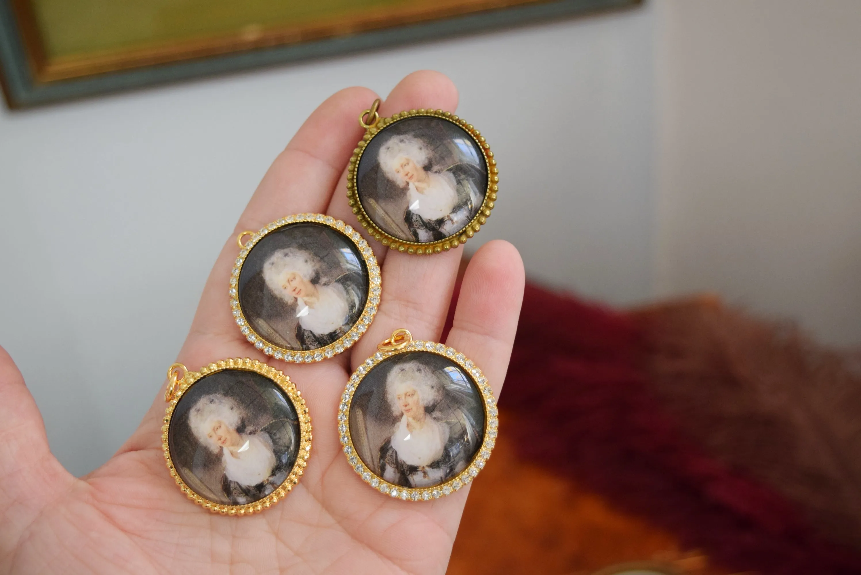 Miniature Portrait - Large Round - Queen Charlotte