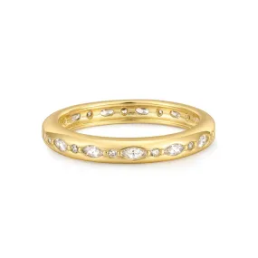 Multi Shaped CZ Channel Ring