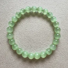 Natural Beautiful Top-grade Green Stone Bracelet 7.8mm Beads | Natural Afghanistan Green Jade Heart Chakra Healing Gemstone